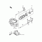 Схема вузла: Gear Change Drum/Shift Fork(s) для Kawasaki ZX1000 Z1000SX