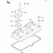 Схема узла: Клапанная крышка для Kawasaki ZX600 ZZ-R600