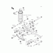 Схема узла: Задняя подвеска для Kawasaki ZX600 Ninja ZX-6