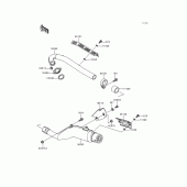 Схема узла: Выхлопная система (s) для Kawasaki KL250 KLR250