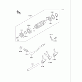 Схема вузла: Gear change drum/shift fork(s) для Kawasaki VN750 Vulcan 750