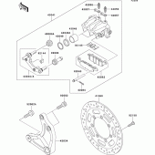 Схема узла: Задний тормоз для Kawasaki VN1500 VN1500 Classic Tourer Fi