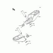 Схема вузла: Підніжки для Kawasaki KX85 KX85-II