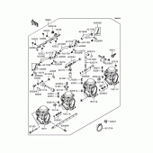 Схема вузла: Карбюратор (ZR250-B4/B5) для Kawasaki ZR250 Balius-II