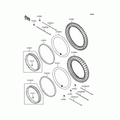 Схема вузла: Колеса (Шини) для Kawasaki KL250 KL250 Super Sherpa