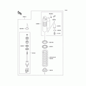 Схема вузла: Амортизатор задній для Kawasaki KX100
