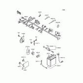 Схема вузла: Електроустаткування для Kawasaki BN125 Eliminator