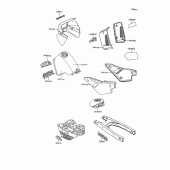 Схема вузла: Decals(green/white) для Kawasaki KL650 KLR650