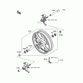 Схема узла: Ступица переднего колеса для Kawasaki ZG1400 1400GTR ABS
