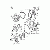 Схема узла: Крышка двигателя для Kawasaki ZX400 ZXR400