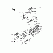 Схема вузла: Підніжки для Kawasaki EJ800 W800