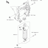 Схема вузла: Задній амортизатор для Kawasaki ZX1400 ZZR1400 ABS