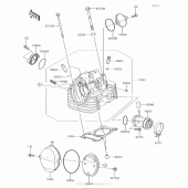 Схема вузла: Головка циліндра для Kawasaki KLX140 KLX140L