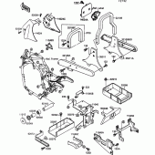 Схема вузла: Батарейний відсік(1/2) для Kawasaki VN1500 VN-15 SE