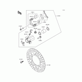 Схема вузла: Переднє гальмо для Kawasaki VN800 Vulcan 800