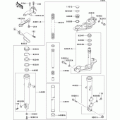Схема вузла: Передня вилка(1/2) для Kawasaki EL250 Eliminator 250
