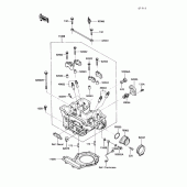 Схема узла: Головка цилиндра для Kawasaki KL250 KLR250
