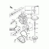 Схема вузла: Комплектуючі карбюратора для Kawasaki ZX400 ZZR400