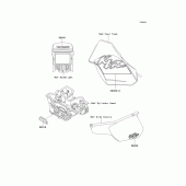 Схема узла: Decals(kl250-d17) для Kawasaki KL250 KLR250