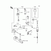 Схема вузла: Замок запалювання для Kawasaki KMX50 KSR-I