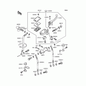Схема узла: Передний тормозной цилиндр для Kawasaki ZX900 GPZ900R
