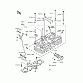 Схема вузла: Головка циліндра для Kawasaki ZR1100 Zephyr 1100