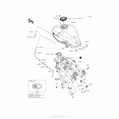 Схема узла: Топливный бак для Kawasaki BR250 Z250SL ABS