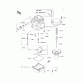 Схема узла: Комплектующие карбюратора для Kawasaki EX500 Ninja 500R