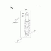Схема вузла: Амортизатор задній для Kawasaki KL250 KL250 Super Sherpa