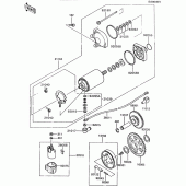 Схема вузла: Starter motor для Kawasaki ZX600 GPX600R