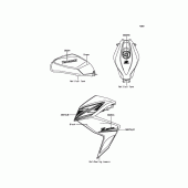 Схема вузла: Decals(Green) для Kawasaki ER300 Z300
