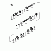Схема вузла: Трансмісія для Kawasaki KMX125