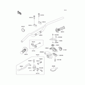 Схема вузла: Кермо & Пульт управління рульовим для Kawasaki KX125