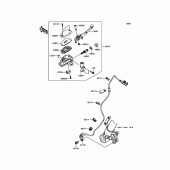 Схема вузла: Передній гальмівний циліндр Kawasaki KLZ1000 Versys 1000 LT