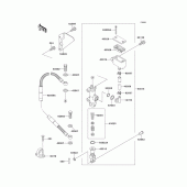 Схема вузла: Задній гальмівний циліндр для Kawasaki KX125