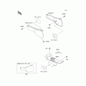 Схема вузла: Side covers/chain cover(1/2) для Kawasaki KL250 KLR250