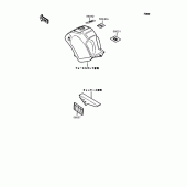 Схема вузла: Інформаційні наклейки для Kawasaki KMX80 KSR-II