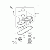 Схема вузла: Циліндр & Поршень для Kawasaki ZX400 ZZR400