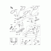 Схема узла: Руль & Пульт управления рулевой для Kawasaki ZR1000 Z1000