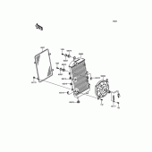 Схема вузла: Радіатор для Kawasaki VN900 Vulcan 900 Classic LT