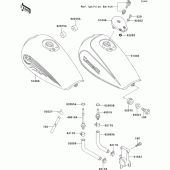 Схема узла: Топливный бак для Kawasaki EL250 Eliminator 250
