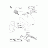 Схема узла: Информационные наклейки для Kawasaki VN1500 Vulcan 1500 Classic FI