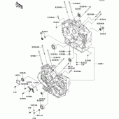 Схема вузла: Картер двигуна для Kawasaki VN800 Vulcan 800 Drifter