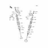 Схема вузла: Рокер & Клапан для Kawasaki BJ250 Estrella Custom