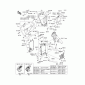 Схема узла: Радиатор (1/2)(ebf-eef) для Kawasaki KL650 KLR650
