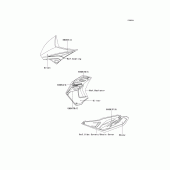 Схема вузла: Decals(green)(e8f) для Kawasaki KL650 KLR650