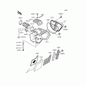 Схема узла: Воздушный фильтр для Kawasaki KL250 KL250 Super Sherpa
