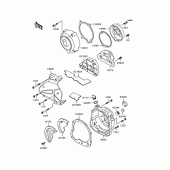 Схема вузла: Кришка двигуна для Kawasaki ZR400 Zephyr X