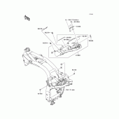 Схема узла: Ящик аккумуляторной батареи для Kawasaki ZR750 Z750