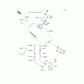 Схема вузла: Паливний бак для Kawasaki EL250 Eliminator 250